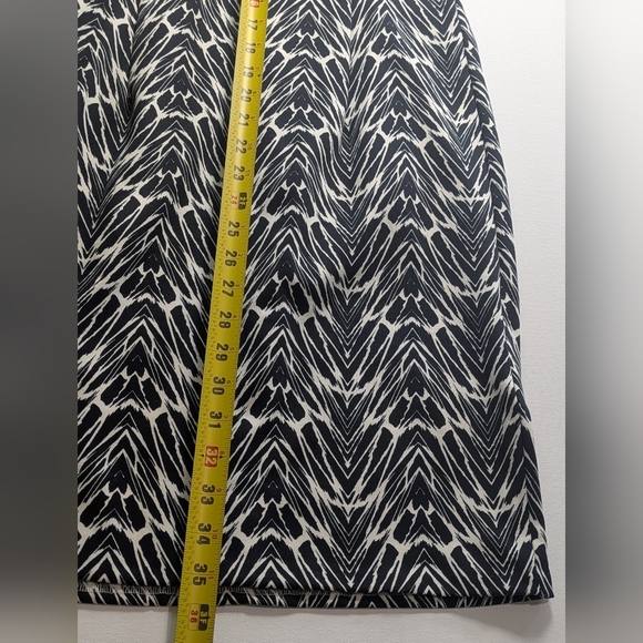Wisp NEW Women's Marianne Scallop Stretchy Pencil Dress Black And White Size 4 - Picture 6 of 12